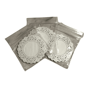 Pack 100 Blondas De Papel Redonda 10 Cm