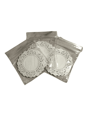 Pack 100 Blondas De Papel Redonda 10 Cm