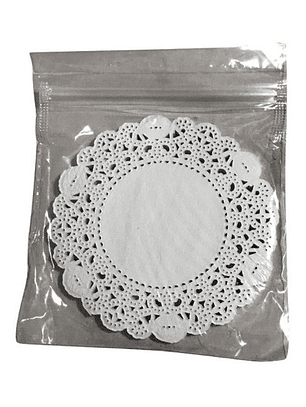 Pack 100 Blondas De Papel Redonda 10 Cm