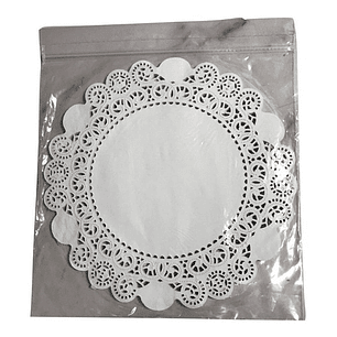 Pack 100 Blondas De Papel Redonda 25 Cm