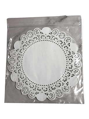 Pack 100 Blondas De Papel Redonda 25 Cm