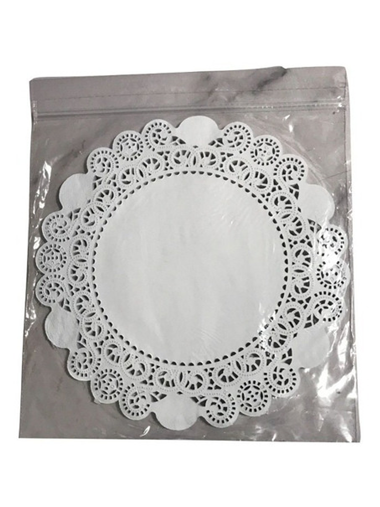 Pack 100 Blondas De Papel Redonda 25 Cm 1