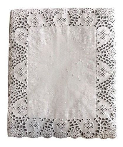 Pack 100 Blondas De Papel Rectangular 26x32 Cm
