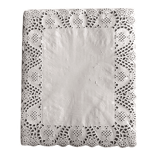 Pack 100 Blondas De Papel Rectangular 26x32 Cm