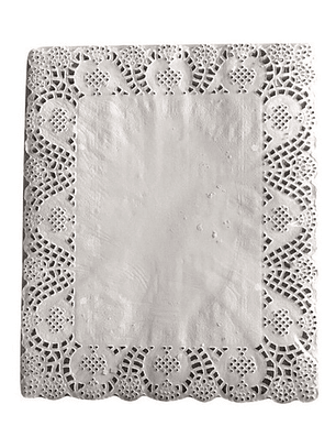 Pack 100 Blondas De Papel Rectangular 26x32 Cm