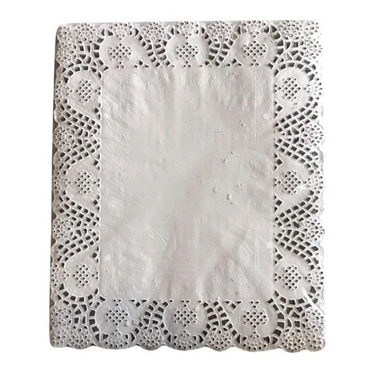 Pack 100 Blondas De Papel Rectangular 26x32 Cm