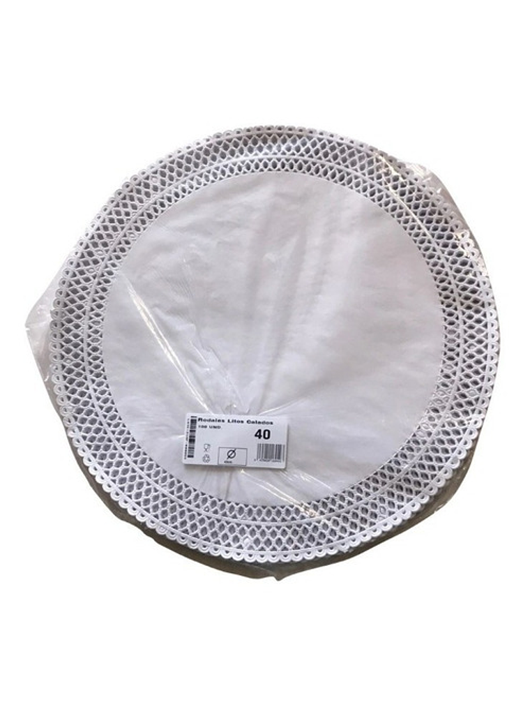 Pack 100 Blondas De Papel Redonda 40 Cm 2