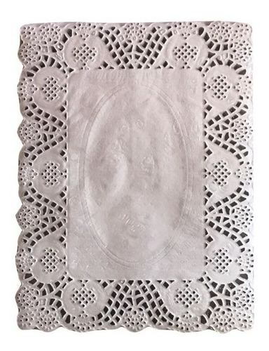 Pack 100 Blondas De Papel Rectangular 21x27 Cm