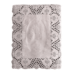 Pack 100 Blondas De Papel Rectangular 21x27 Cm