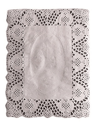 Pack 100 Blondas De Papel Rectangular 21x27 Cm