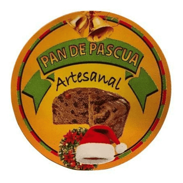 Sticker Circular De Pan De Pascua 100 Unidades 3