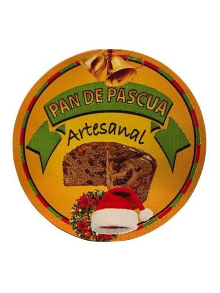 Sticker o Etiqueta Circular De Pan De Pascua 100 Unidades 3