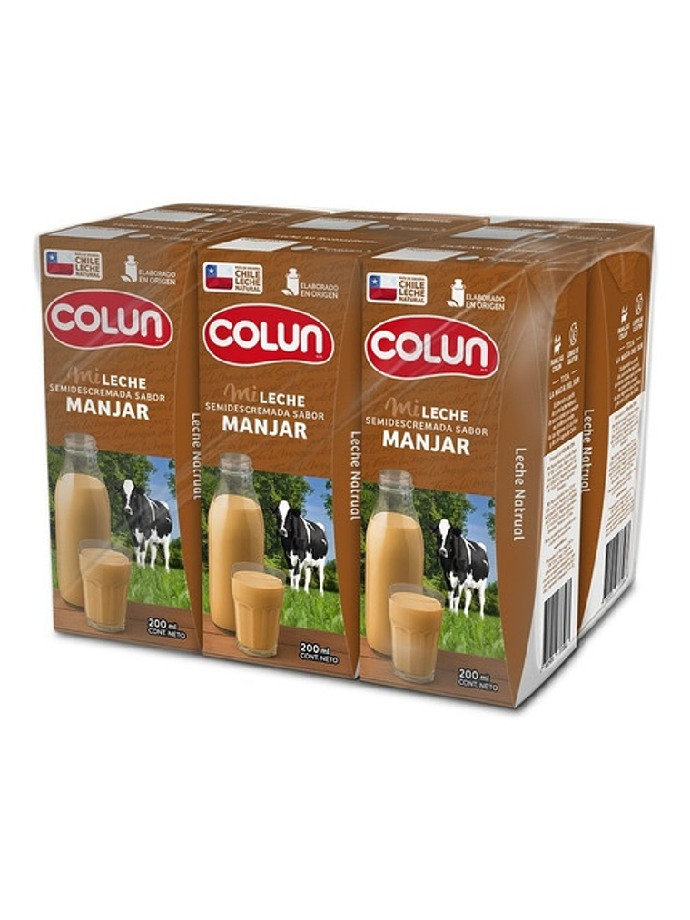 6 Leches Colun Semi Descremada Variedades 200 Ml 2