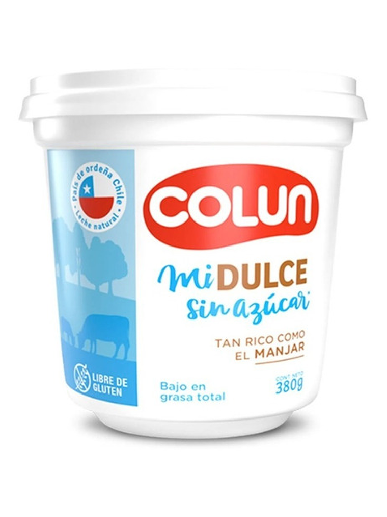 Manjar Sin Azúcar Mi Dulce Colun Tarro 380 Grs 1