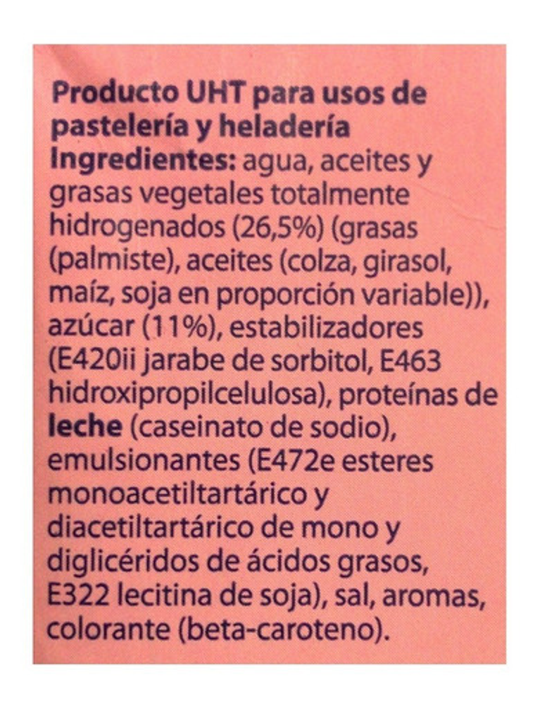 Crema Vegetal Decor Up Sabor Chantilly 1 Litro 4