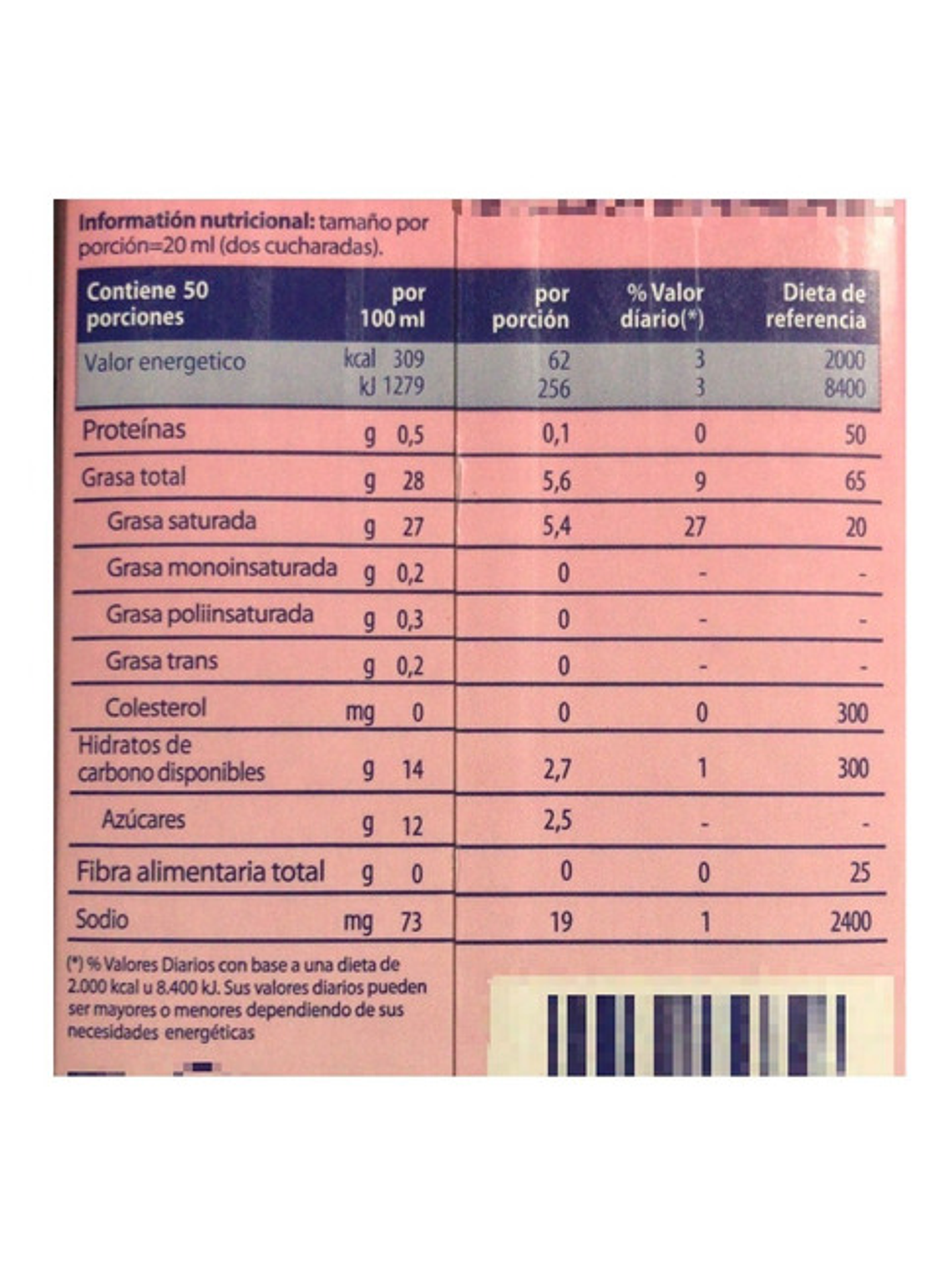 Crema Vegetal Decor Up Sabor Chantilly 1 Litro 3