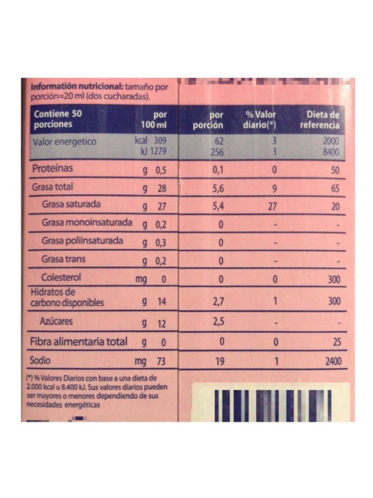 Crema Vegetal Decor Up Sabor Chantilly 1 Litro 3