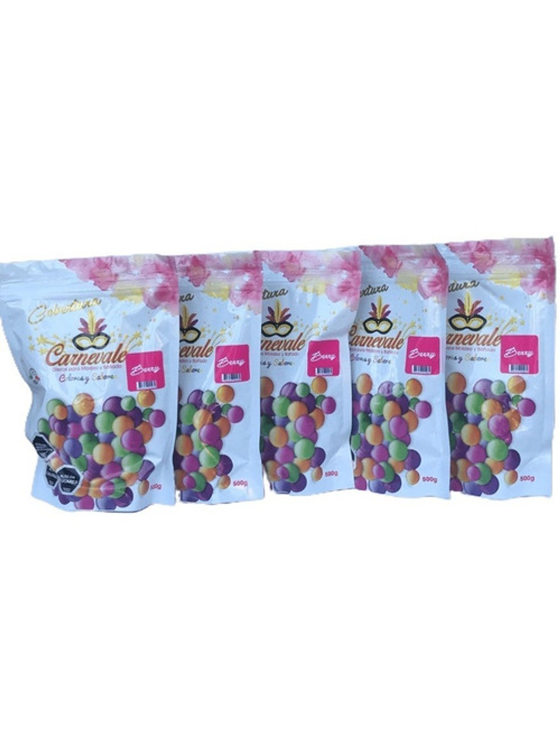 Pack 5 Cobertura Chocolate Caravella Carnevale Color Y Sabor 4