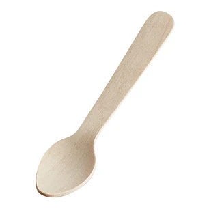 Cucharita De Madera Compostable 11cm X100 Unidades