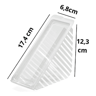 Contenedor Portasándwich Triangular Sencillo 50 Unidades