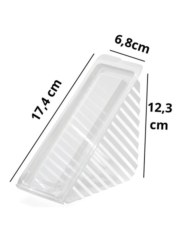 Contenedor Portasándwich Triangular Sencillo 50 Unidades 1