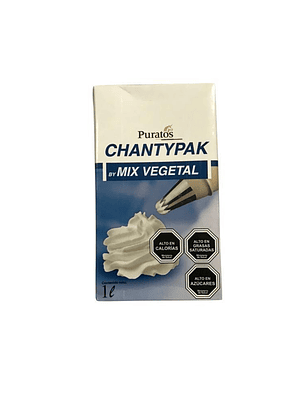 Pack 3 Cremas Chantypack Mix Vegetal Puratos 1 Litro