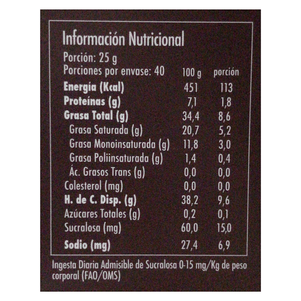 Chocolate Neucober Bitter 60% Cacao Sin Azúcar Sin Gluten 3
