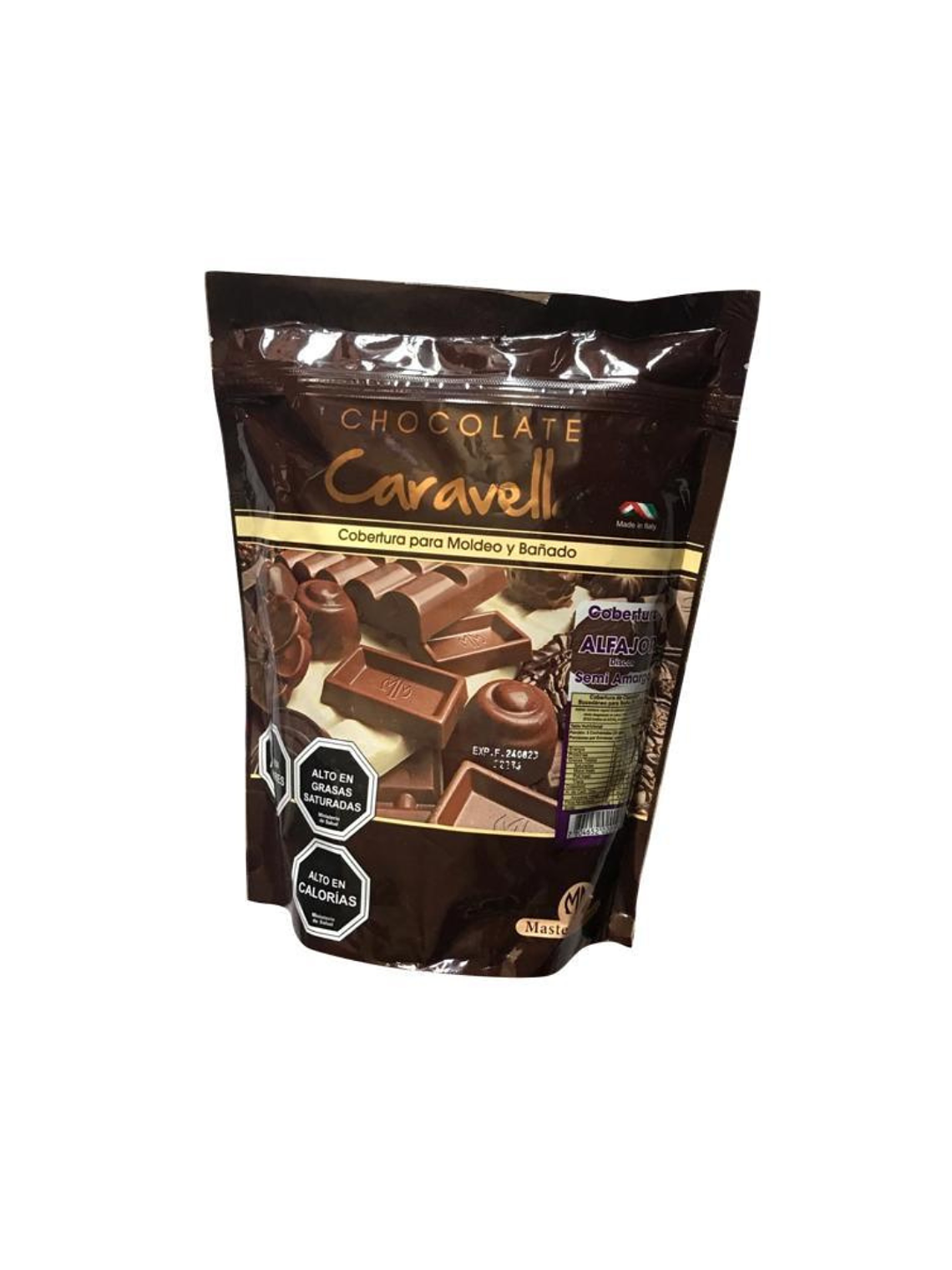 Cobertura De Chocolate Caravella Alfajor Semi Amargo 1kg 2