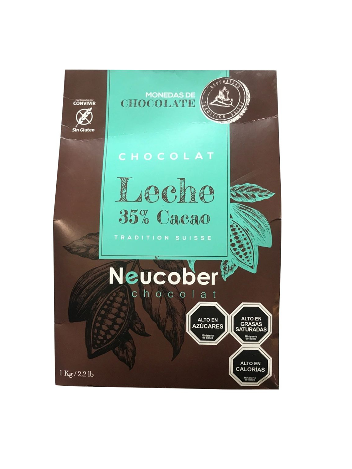 Chocolate Neucober 35% Cacao Leche 1 Kg 1