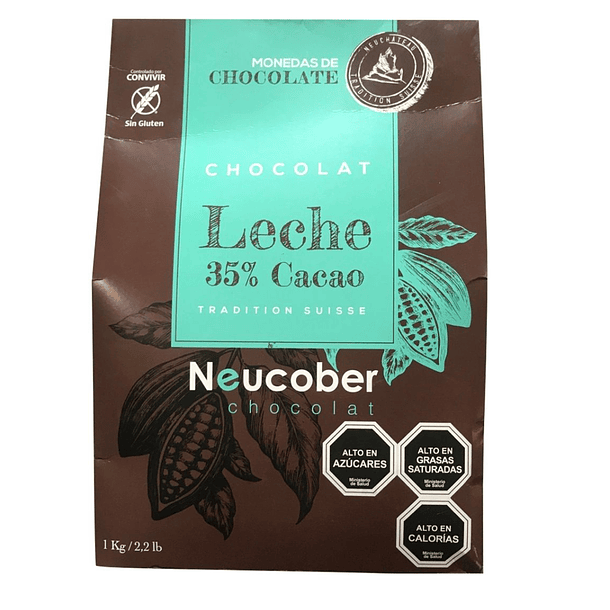 Chocolate Neucober 35% Cacao Leche 1 Kg 1