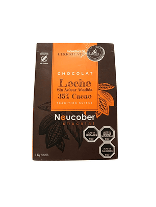 Chocolate Neucober Leche Sin Azúcar Añadida 35% Cacao