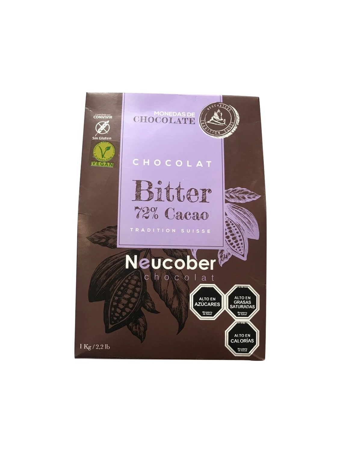 Chocolate Neucober Bitter 72% Cacao 1 kg 1