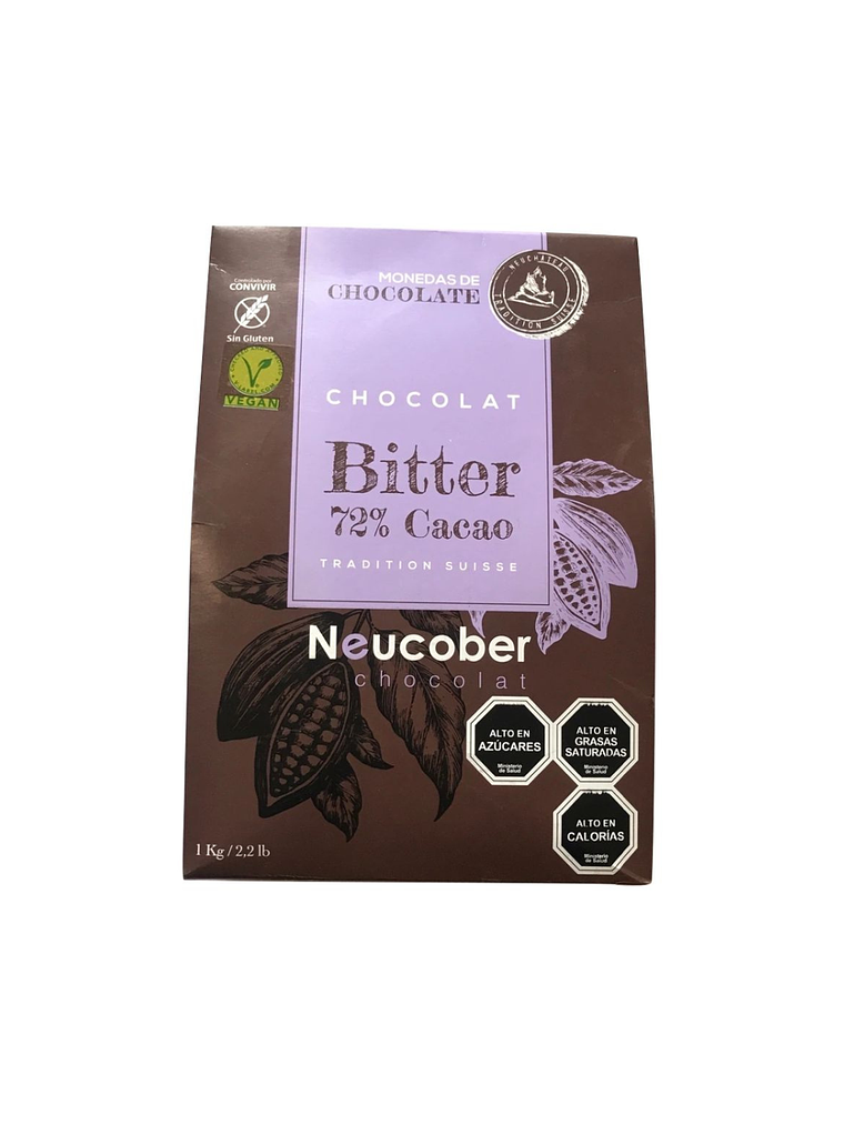 Chocolate Neucober Bitter 72% Cacao 1 kg 1