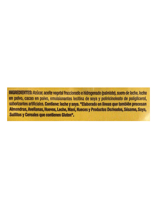 Cobertura De Chocolate Costa Barra Leche 1 Kg