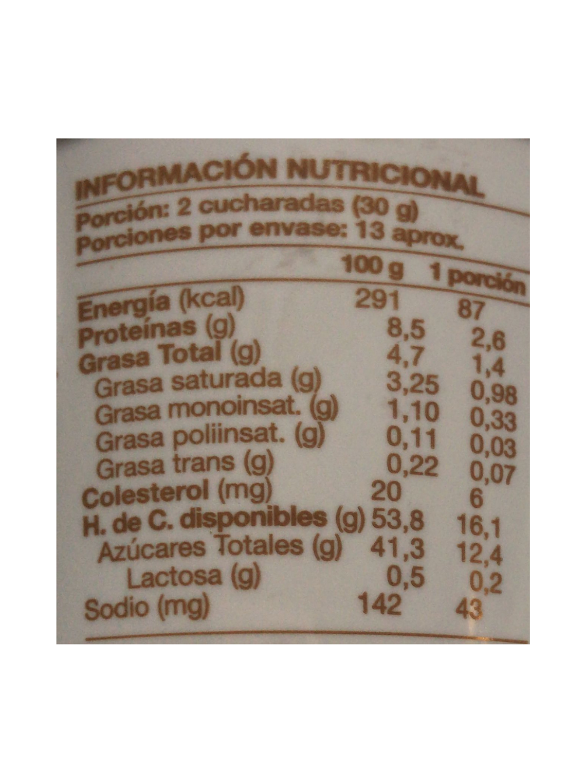 Manjar Colun Sin Lactosa 380 Gr 3