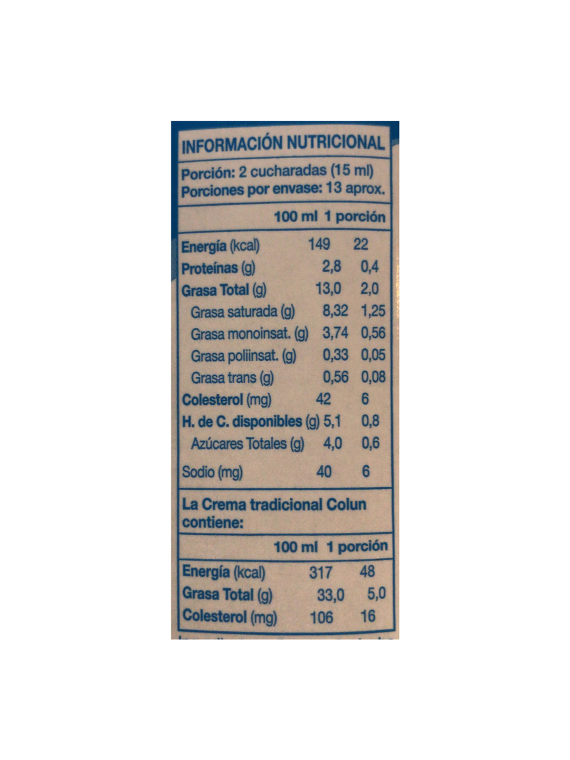 Crema Para Postres Y Cocina 6 Unid Colun Light 200ml 3