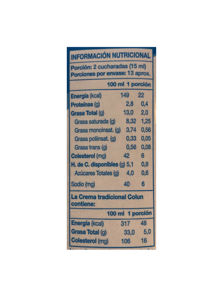 Crema Para Postres Y Cocina 6 Unid Colun Light 200ml 3