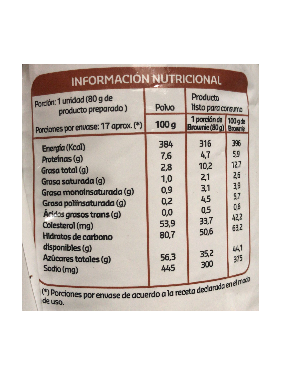 Mezcla Para Brownie Fácil Puratos 1 Kg 3