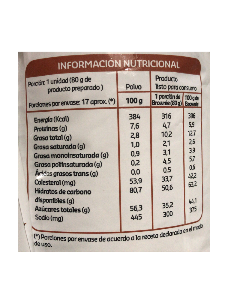 Mezcla Para Brownie Fácil Puratos 1 Kg 3