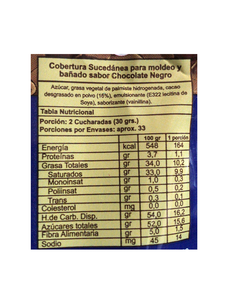 Cobertura De Chocolate Caravella Negro 1 kg 4