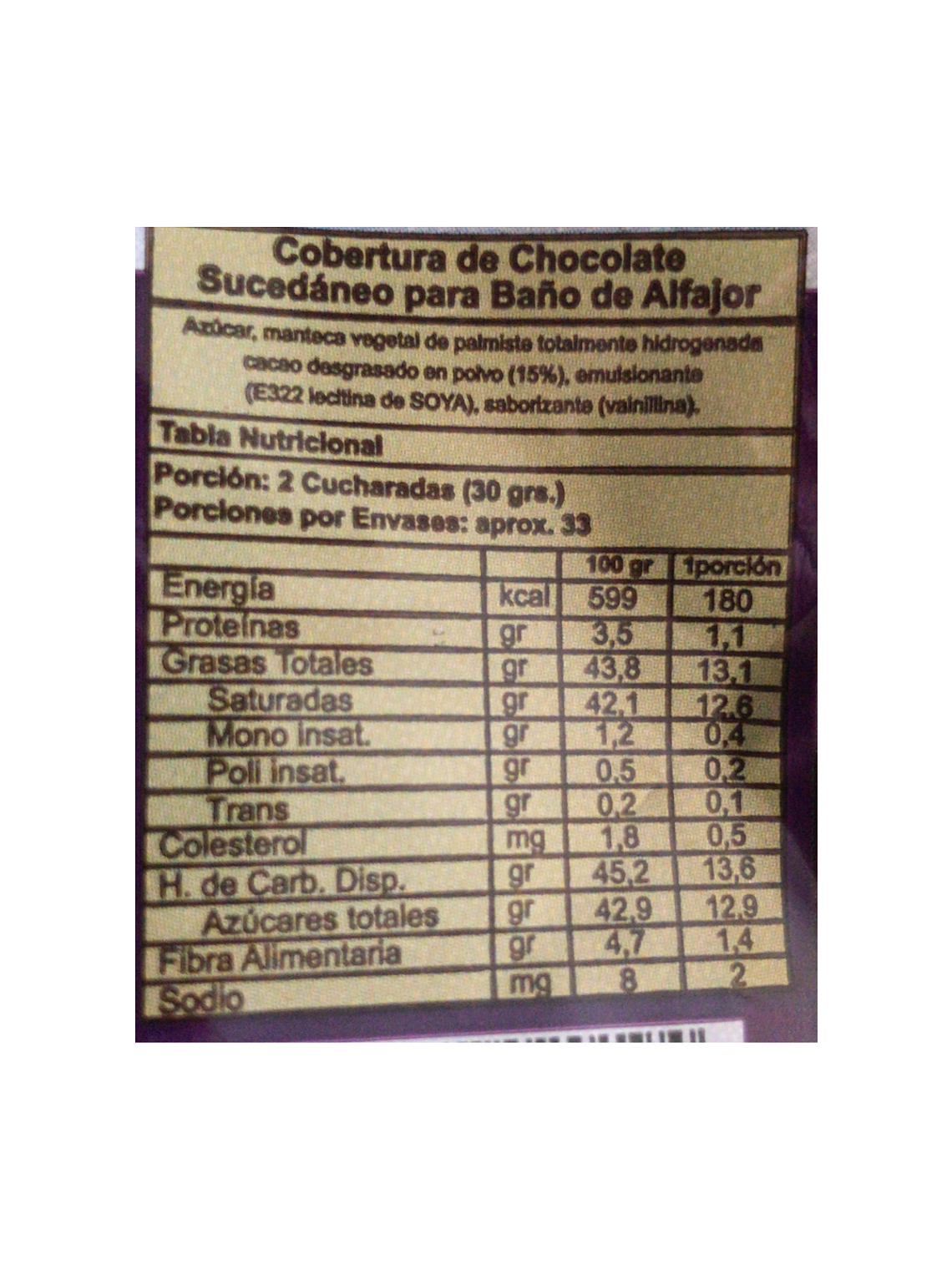 Cobertura De Chocolate Caravella Alfajor Semi Amargo 1kg 4