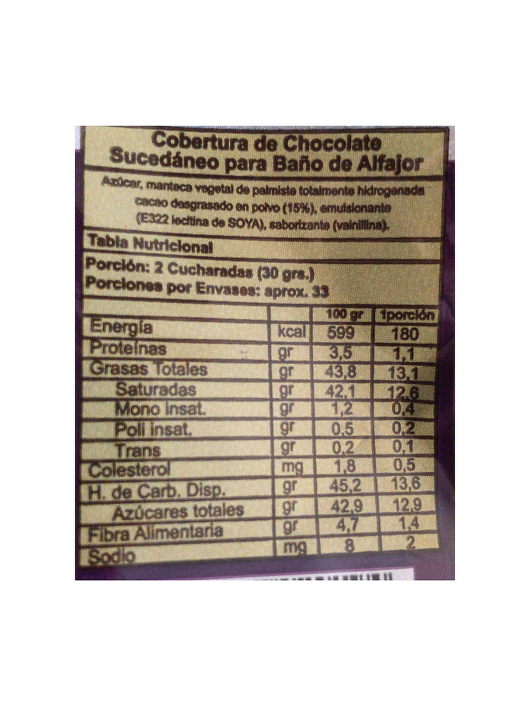 Cobertura De Chocolate Caravella Alfajor Semi Amargo 1kg 4