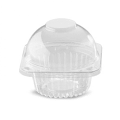Envase Plástico Cupcake Individual 6 X 7,9 Cm 50 Unidades
