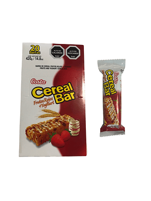 Barra De Cereal Costa - Cereal Bar Display 20 unidades 