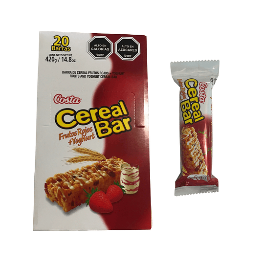 Barra De Cereal Costa - Cereal Bar Display 20 unidades 