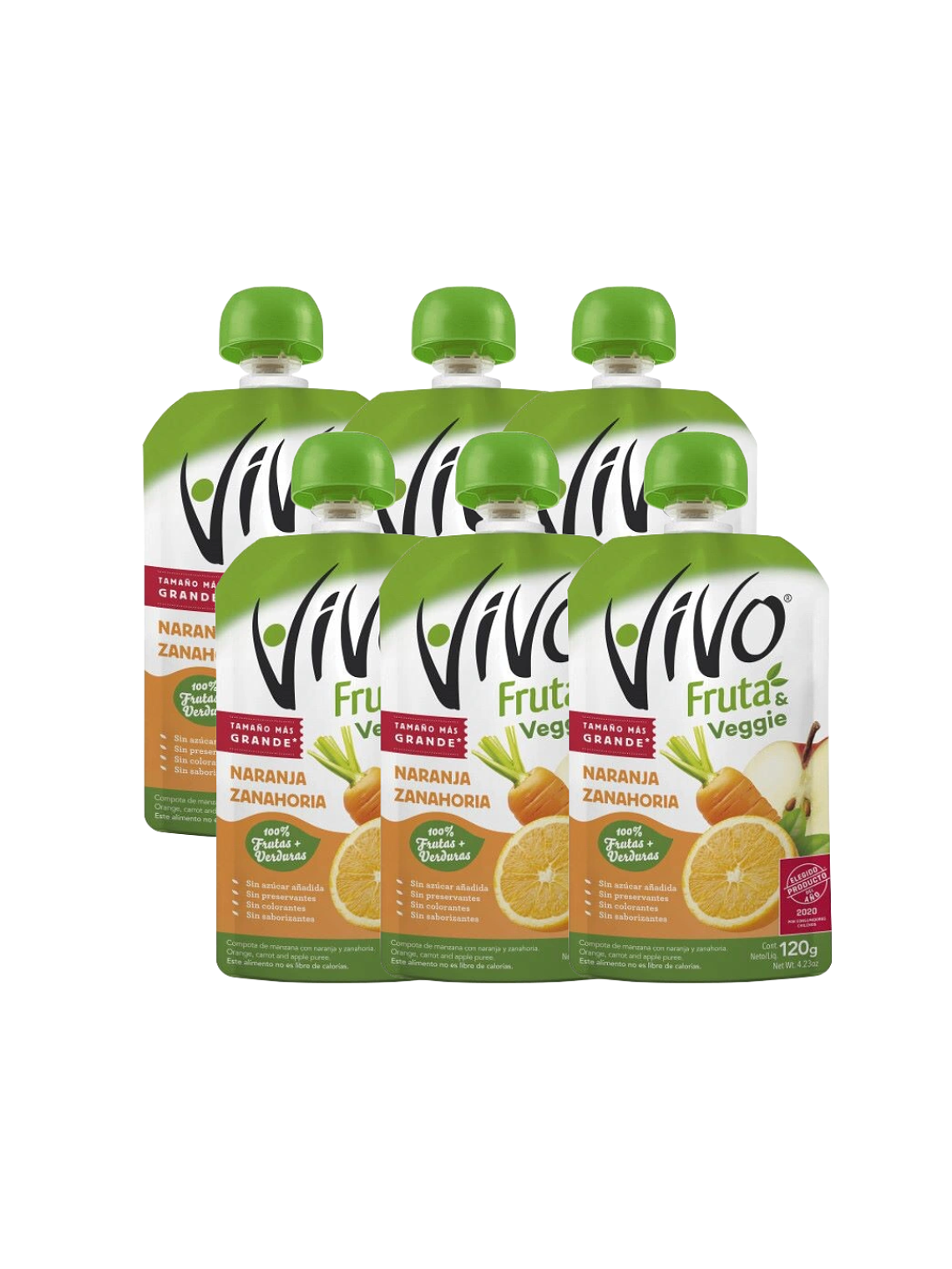 Compota Vivo Futa & Veggies 120 Grs 6 Unidades 1