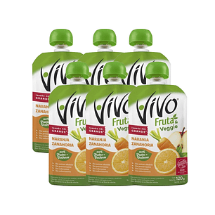 Compota Vivo Futa & Veggies 120 Grs 6 Unidades