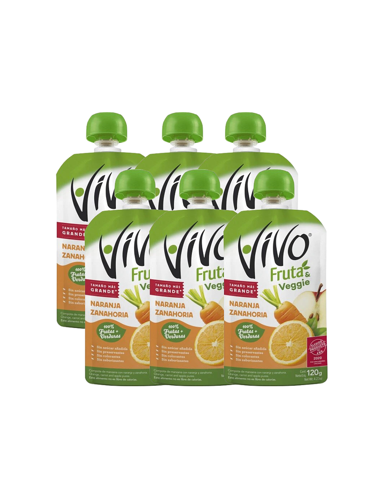 Compota Vivo Futa & Veggies 120 Grs 6 Unidades 1