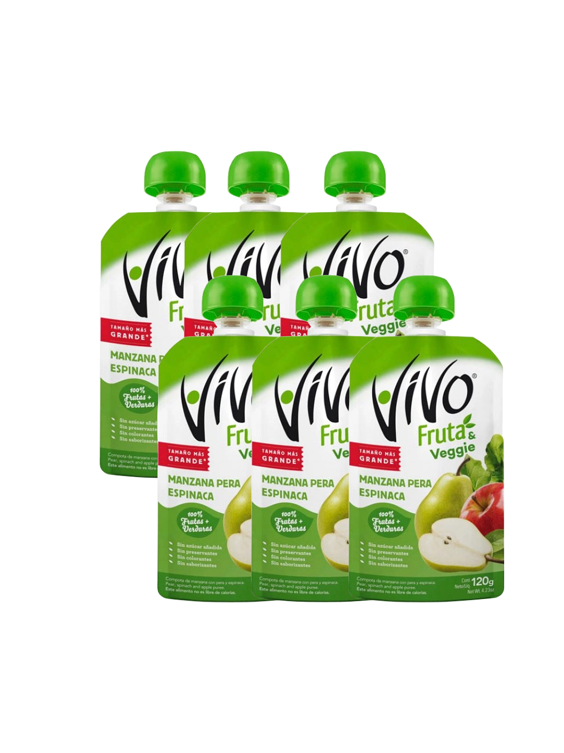 Compota Vivo Futa & Veggies 120 Grs 6 Unidades 2