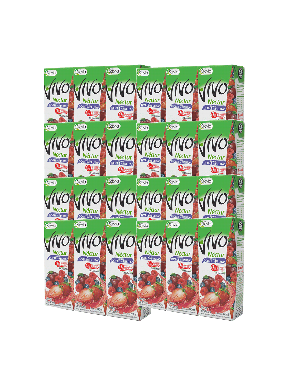 Caja Jugos Néctar Vivo Doble Fruta 24 Unidades 190 ml 1